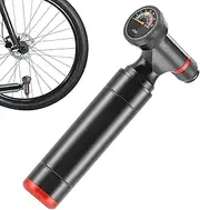 Air Pump - Compact Tyre Inflator with Pressure Gauge | Portable Pump with Double Valve, Versatile Tire Pump, Air Pump, Includes Stand and Aig