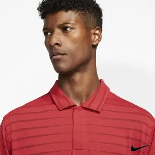 【NIKE 耐吉】Tiger Woods 男 條紋Polo衫 紅 BV0351-687