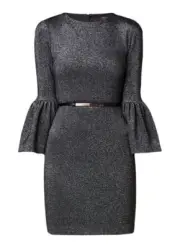 NEW Ted Baker 3 US 8 10 M Dress Hanneh Black Metallic Bell Sleeve Cocktail Party