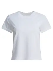 [Alexander Wang] Alexander Wang-Essential Jsy Shrunken Tee W/Puff Logo T-Shirts Bianco-Donna S