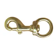 Bainbridge Round Eye Swivel Hook - Brass Snap - 19mm