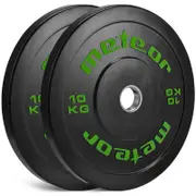 METEOR 10kgx2 Bumper Weight Plates for Olympic Barbells