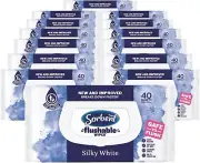 Sorbent Silky White Flushable Wipes 40 Sheets Pack of 14-Au