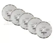 5 DIAMOND 7-1/4" SAW BLADES FITS BOSCH CIRCULAR SAW DRY SEGMENTED BLADES