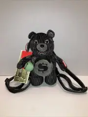BRAND NEW Sprayground Money Bear Cub Mini Backpack Rare Grey Monogram Checkered
