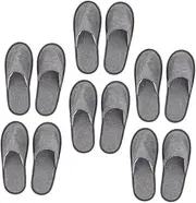 OFFIGAM 6pairs Portable Foldable Travel Slippers of Lightweight Hotel Guest Shoes for and Outdoor Use for Family Visits Easy to Carry and Store Non- Design