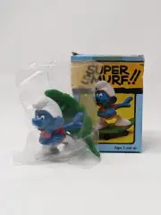 Vintage Super Smurf ~ SKATEBOARD ~ Schleich Peyo 6505 Smurfs New in Box NIB
