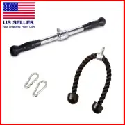 Tricep Press Down Cable Machine Attachment LAT Pulldown 20 Inches Gym Set