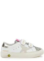 Golden Goose Kids May School Panelled Leather Sneakers (IT28-IT35) - White & Other - 2 Kids 2 KIDS
