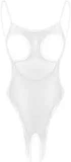 [GRRKDFQ] Women's Erotic Costumes Mesh Sleeveless Open Crotch Erotic Open Nipple Lingerie
