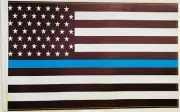 Winnebago Safari Crossroads Caravan Thin Blue Line Flag Heavy Duty Material