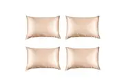 4PK Royal Comfort Pure Silk Pillowcase Cover Single Pack 51x76cm Champagne Pink