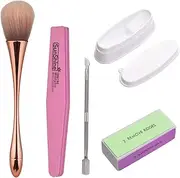 5PCS Dipping Po er Tool Kit with Dip Po er Tray Nail er Brush 4-Sided Nail Buffer Block Nail Files -Sided Cuticle Pusher for DIY Nail Decoration
