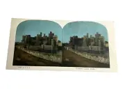 Conwy Castle North Wales Stereoview c1910 Welsh Fortress Antique Card Art C1378