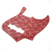 Jazz bass pickguard [Paisley engraving] Red
