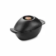 Outset Cast Iron 2.5 QT Seafood and Mussel Pot with Lid