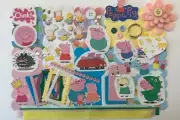 Peppa Pig Custom Mini Book Chipboard Album Kit Scrapbook