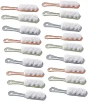 PLAFOPE 18pcs Plastic Brush Set Multi-function Shoe Cleaning Brush for Laundry Home Cleaning Random Color
