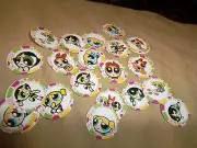 NEW PRE CUT ONE INCH POWERPUFF GIRLS MAGES! 30 FOR $6 FREE SHIPPING