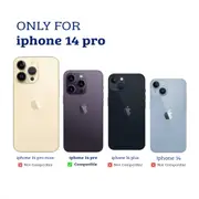 iPhone 14 Pro Back Camera Lens Protector - Anti-Scratch, Anti-Shatter, Clear Hard HD Tempered Glass, With Waterproof Layer & Black Circle Design