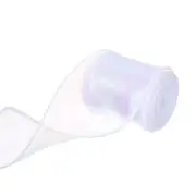 2 3/8" Wide Sheer Wired Organza Ribbon Chiffon Ribbons 10 Yard White