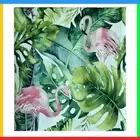 Japanese Digital Printed Short Sheer Kitchen Doorway Curtains Home Decor (E