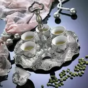 Turkish Coffee Espresso Mırra Serving Set Arabica Coffee 6 cups with Plate
