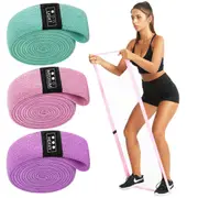 3PCS Sports Exercise Resistance Loop Bands Set Elastic Booty Band Set with Carry Bag for Yoga Hom