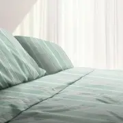 Odyssey Living Thermal Flannelette Printed Hamptons Stripe Sheet Set