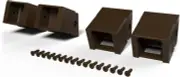 Aluminum Brown Stair Railing Brackets (Box of 4)