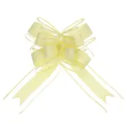 10pcs 9" Large Pull Bow Gift Wrapping Big Organza Bows Ribbon Yellow