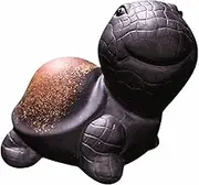 EatingBiting Zisha Tea Pet Turtle Wealth Figurine Ornament Kungfu Purple Clay Teapet for Oolong Tea Tray Lucky Lazy Statue Tea Pet for Home Tea Tray Decor Ceremony Decor Gift