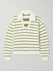 [Proenza Schouler White Label] Proenza Schouler White Label - Murphy Striped Cotton And Cashmere-blend Sweater - medium medium White