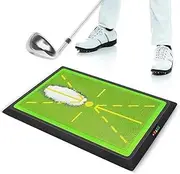 Golf Hitting Mat, Golf Training Mat for Swing Detection, Portable Golf Training Aid Indoor and Ourdoor, 17.3" X 12" Improve Your Golf Swing, Ideal for Beginners & Advanced Players
