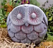 Latex fat owl statue mold plaster concrete cement mould 4.5” x 4.5” x 2.25”