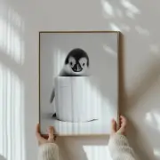 Baby Penguin Poster Penguin Gift Moody Animal Bathroom Wall Art Penguin