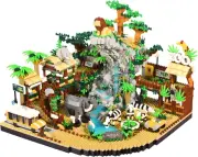 Desert Micro Building Blocks Zoo Sets with Lions Elephants Zebras Zoological Wil