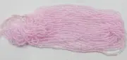 Transparent Pink Lined Vintage Japanese Glass Seed Beads Partial Hank