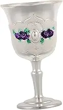 iplusmile Retro Embossed Metal Wine Cup Nordic Style Drinking Goblet for Home Decor and Collectors