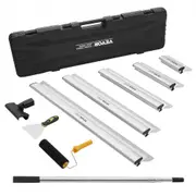 VEVOR Drywall Skimming Blade Set, 10/16/24/32/40 in Skimming Blades + 34-81.6 in Extension Handle Pole, Stainless Steel Knife Professional Skim Coat T