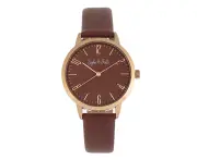 Sophie and Freda Vancouver Leather-Band Watch - Brown