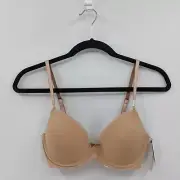 Calvin Klein Bra Women's 32D Beige Seductive Comfort Tailored Lift Demi QF5836
