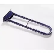 Double Arm Hinged Loop Drop Fold Down Grab Disabled Rail White