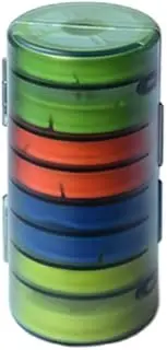AIMALL Rainbow Silicone Fishing Tackle Box, Large Main Spool Line Box with 6-16 Axes, Multi-Section Fishing Line Organizer, Durable and Compact Design for Fishing Tackle Storage