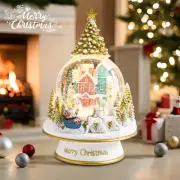 Christmas Snow Globes Santa Clause & Reindeer & Christmas Tree Houses Christm...
