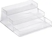 Organizer - Three-Tiered Shelf - Perfume Lotion Skincare Stand, Spice Vitamins Medicine Bottles Holder,Sturdy Clear Rack for Kitchen Bathroom Countertop Cabinet Storage