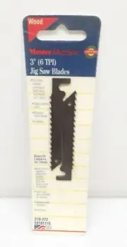 279-372 Master Mechanic 3" High Carbon Jigsaw Blades 6 TPI for Wood - 2 Blades
