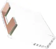 jojofuny Multiple Business Card Stand Memo Pad Holder Stationery Paper Box Acrylic Note Pad Storage for Office