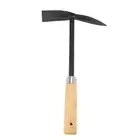 3X(Wooden Handle Metal Hand Garden Tool Digging Hoe,black L3W4)