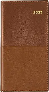 Collins Vanessa Slimline Week to View Landscape 2023 Diary, Size B6/7, Tan